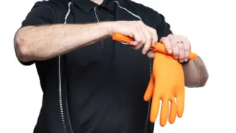 Visual and field air inspection of TOUCH-e insulating gloves