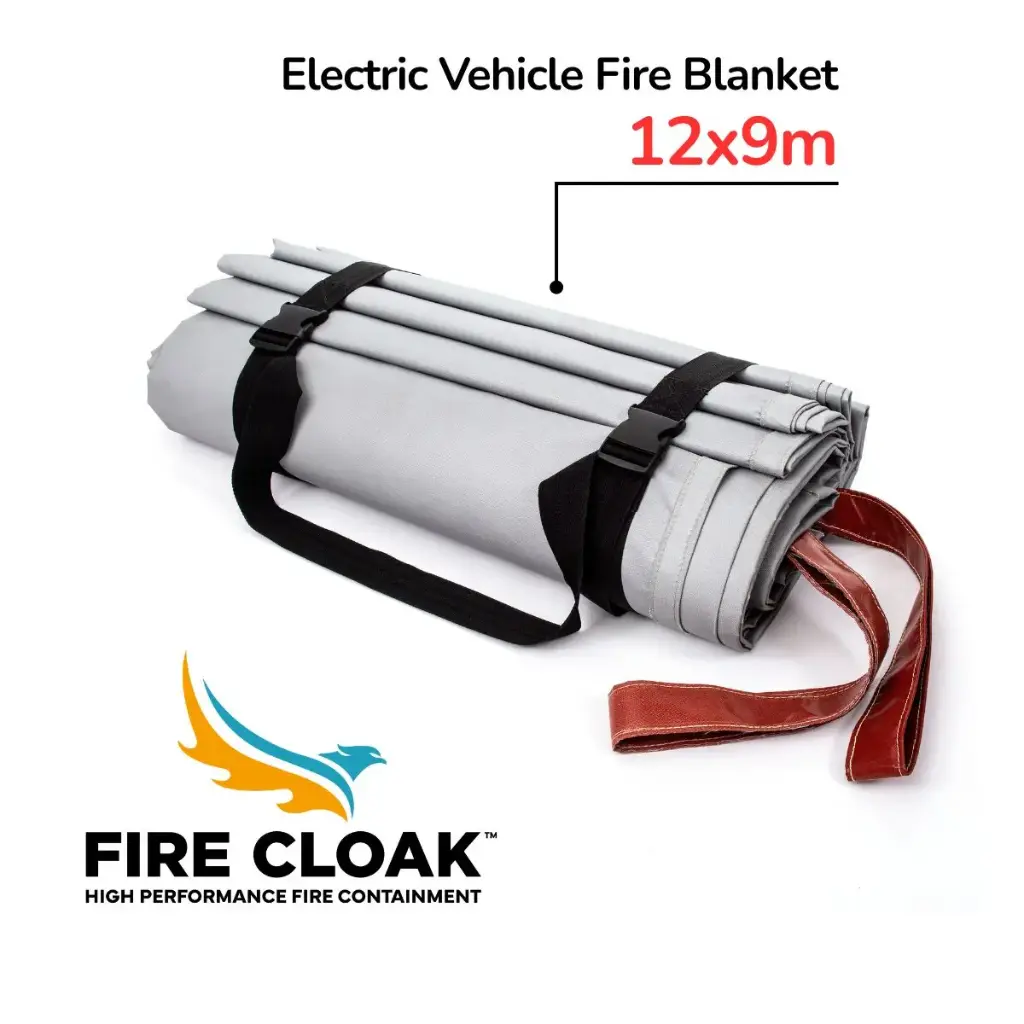 FIRE CLOAK - EV Car Fire Blanket (12x9) + Carry Bag